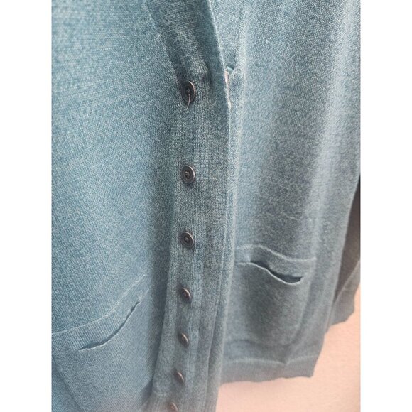 Woolrich Merino Wool V-neck Cardigan Medium - Picture 2 of 10